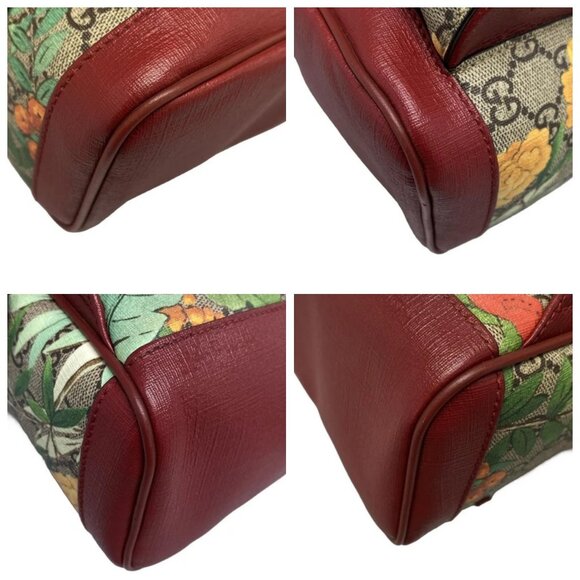 GUCCI GG Supreme Tian Small Backpack Beige Red Multi PVC Leather - 889-071825 - Picture 6 of 14